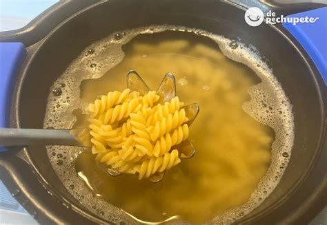 Cocción de pasta en sartén