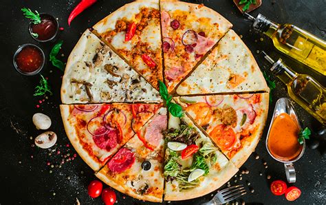 Variedad de ingredientes para pizzas