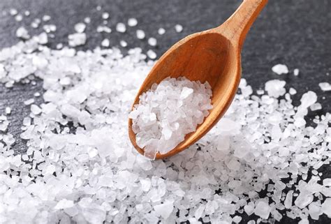 Cristales de sal kosher de cerca