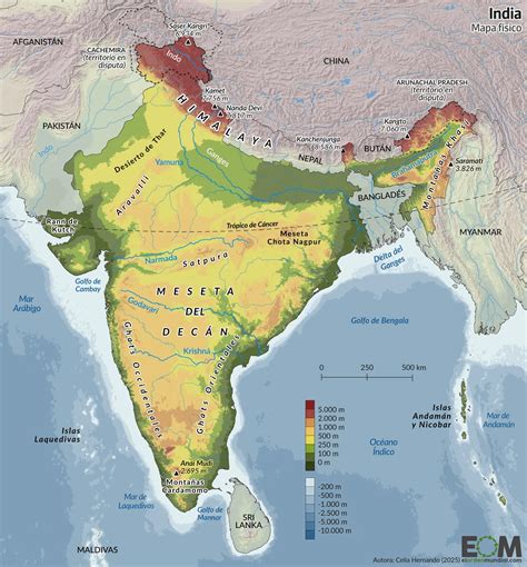Mapa de la India con la región de Malabar resaltada