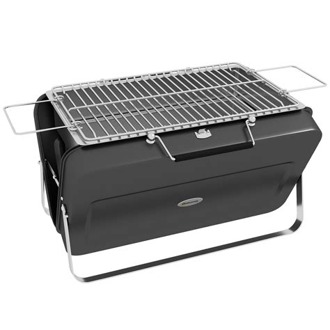 Mini barbacoa portátil plegada y desplegada