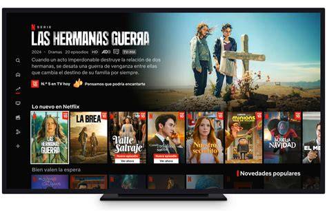 Pantalla de inicio de Netflix con nuevas etiquetas visuales