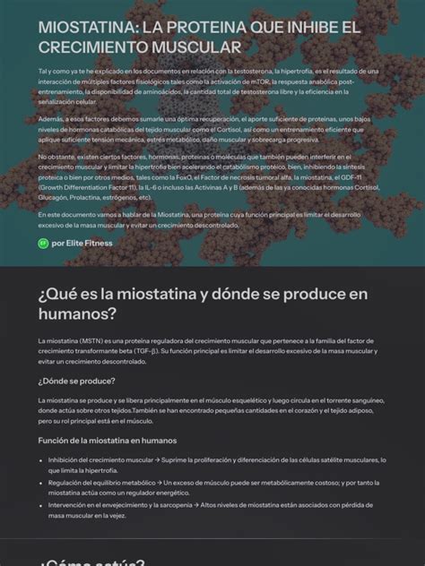 Diagrama de las proteínas miostatina y folistatina en el crecimiento muscular
