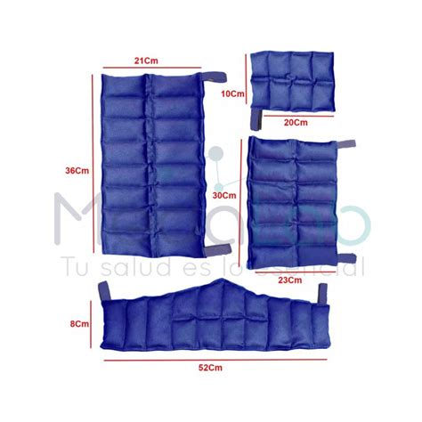 Instrucciones gráficas para calentar y enfriar una compresa de semillas
