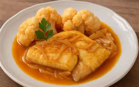Plato de bacalao con coliflor a la gallega