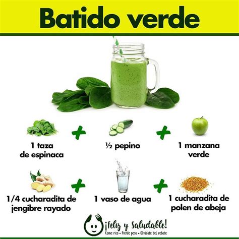 Ingredientes saludables para batidos verdes