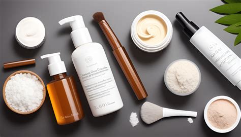 Diferentes productos de cuidado de la piel con zanahoria