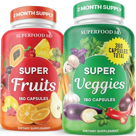 Cápsulas de frutas y verduras
