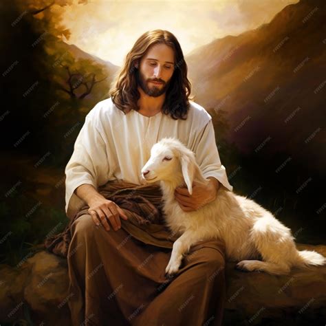 Jesús cargando un cordero