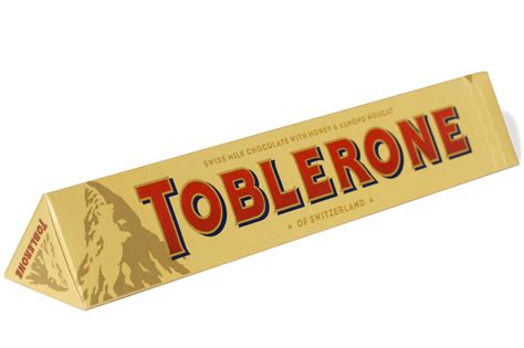 Chocolate Toblerone en su icónico envase