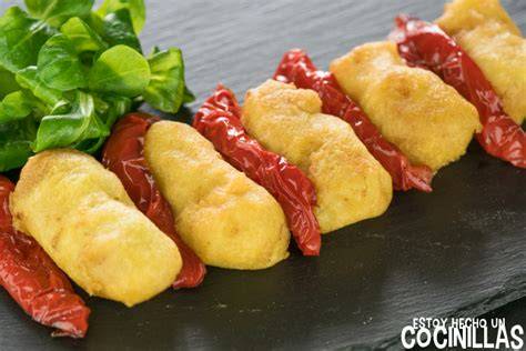 Soldaditos de Pavía con pimientos rojos