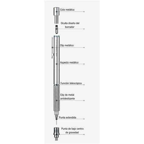 Despiece de portaminas Faber-Castell mostrando sus componentes