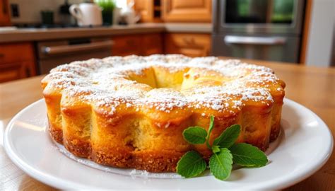 Budín de naranja con harina de almendras en un plato
