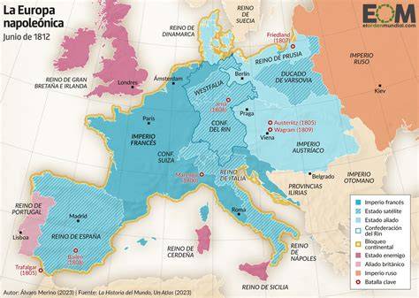 Mapa de Europa mostrando la difusión histórica del hojaldre