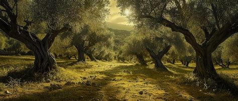 Campo de olivos en Baena al atardecer