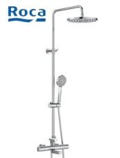 Columna de ducha termostática Roca Victoria T-Plus con dimensiones