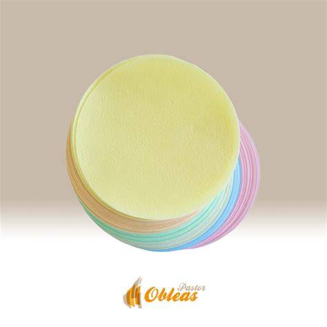 Variedades de obleas comestibles: blancas, de colores y de arroz