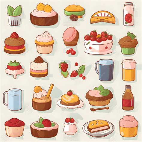 Ilustración de diferentes postres elaborados con crema de leche