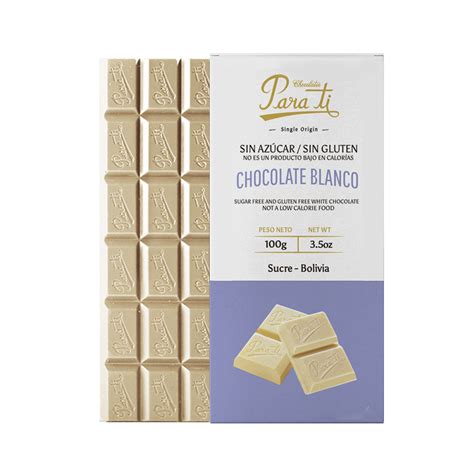 Tabletas de chocolate blanco sin azúcar