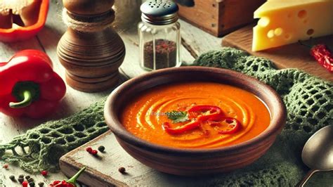 Sopa de pimientos morrones cremosa