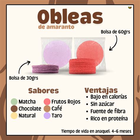 Obleas de Amaranto Blofis con diferentes sabores