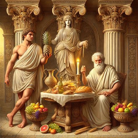Dioses Lares y Penates protegiendo a una noble romana