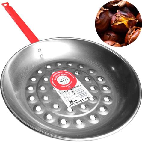 Sartén especial para asar castañas