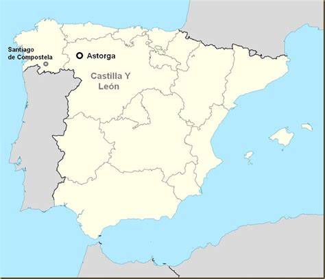 Mapa de la ciudad de Astorga y su ubicación en la provincia de León