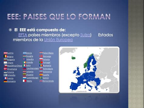 Mapa de países del Espacio Económico Europeo