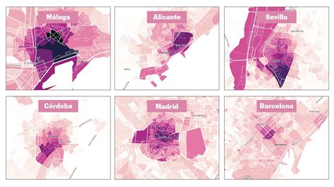 Mapa de las ubicaciones de los pisos turísticos alquilados en Madrid