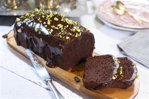 Cake de castañas, chocolate y pistachos