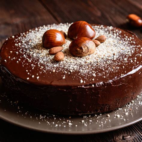 Tarta de castaña y chocolate