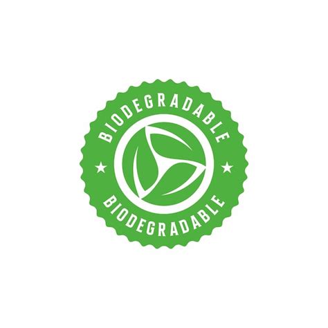 Sello de producto biodegradable y sin microplásticos