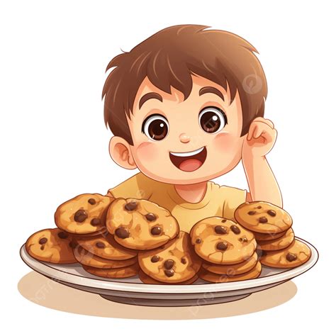 Niño comiendo galletas caseras saludables