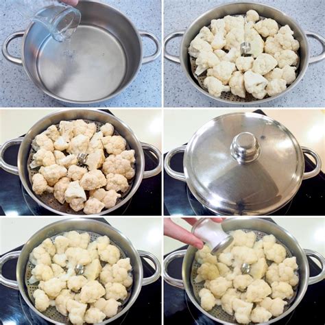 Pasos para cocinar coliflor rehogada