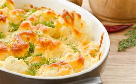 Ingredientes para gratinado de coliflor y espinacas