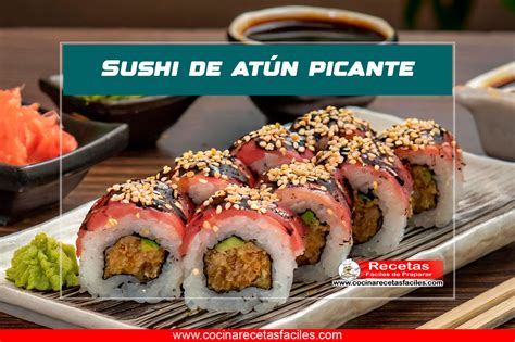 Ingredientes para sushi de atún picante
