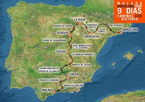 Mapa de la ruta histórica del comino
