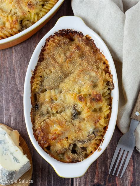 Pasta al horno con calabaza y gorgonzola gratinada
