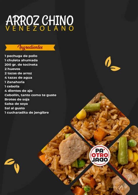 Ingredientes para arroz chino venezolano
