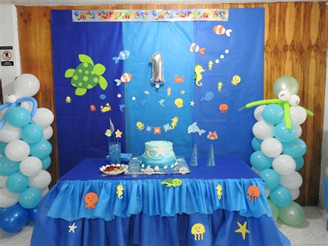 Decoración de fiesta temática marina