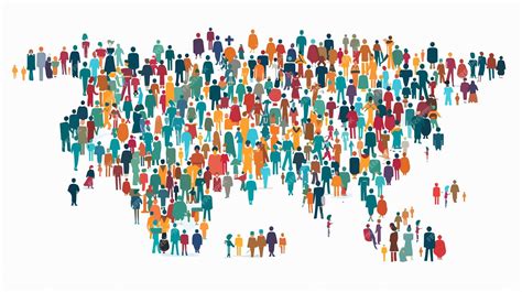 Representación de una multitud desordenada o aglomeración
