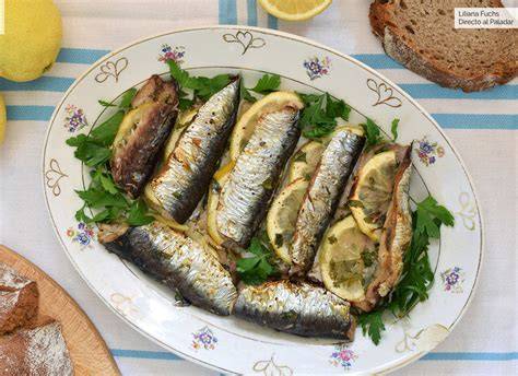 Sardinas asadas al horno con verduras