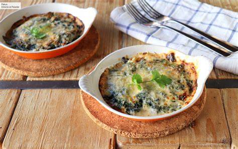 Espinacas gratinadas en el horno