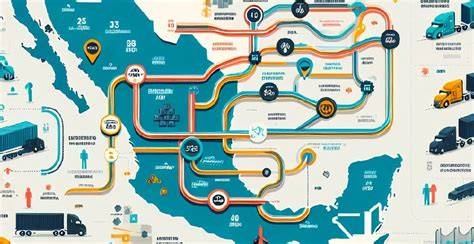 Mapa de rutas de productos de proximidad versus productos de importación