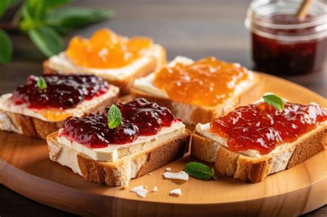 Tostadas con mantequilla y mermelada de calabaza