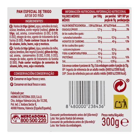 Etiqueta nutricional de un producto Hacendado con canela