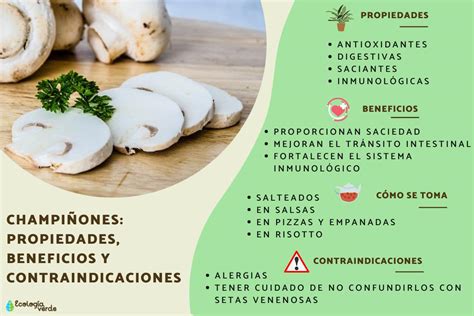 Tabla nutricional de champiñones