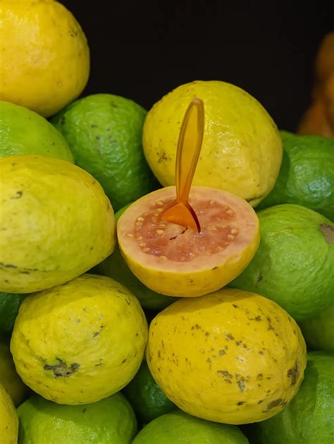 Guayabas frescas y maduras