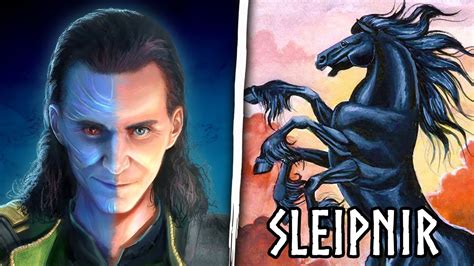 Loki montando a Sleipnir hacia el Reino de Muspelheim